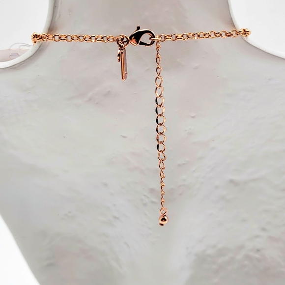 Kate Spade Rose Gold Star Cut Crystal Tennis Necklace, Comes with Dust Bag - Picture 9 of 11